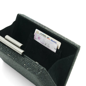Alexa Crystal Clutch (Black)
