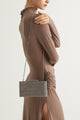 Alexa Crystal Clutch (Pewter)