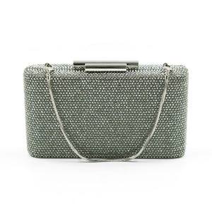 Alexa Crystal Clutch (Pewter)