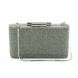 Alexa Crystal Clutch (Pewter)