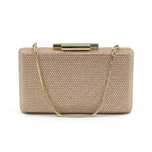 Alexa Crystal Clutch (Rose Gold)