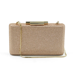 Alexa Crystal Clutch (Rose Gold)