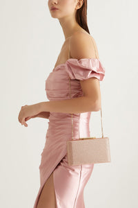 Alexa Crystal Clutch (Rose Gold)