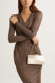 Sandro Satin Clutch (Rose Gold)