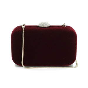 Sienna Velvet Clutch (Plum)