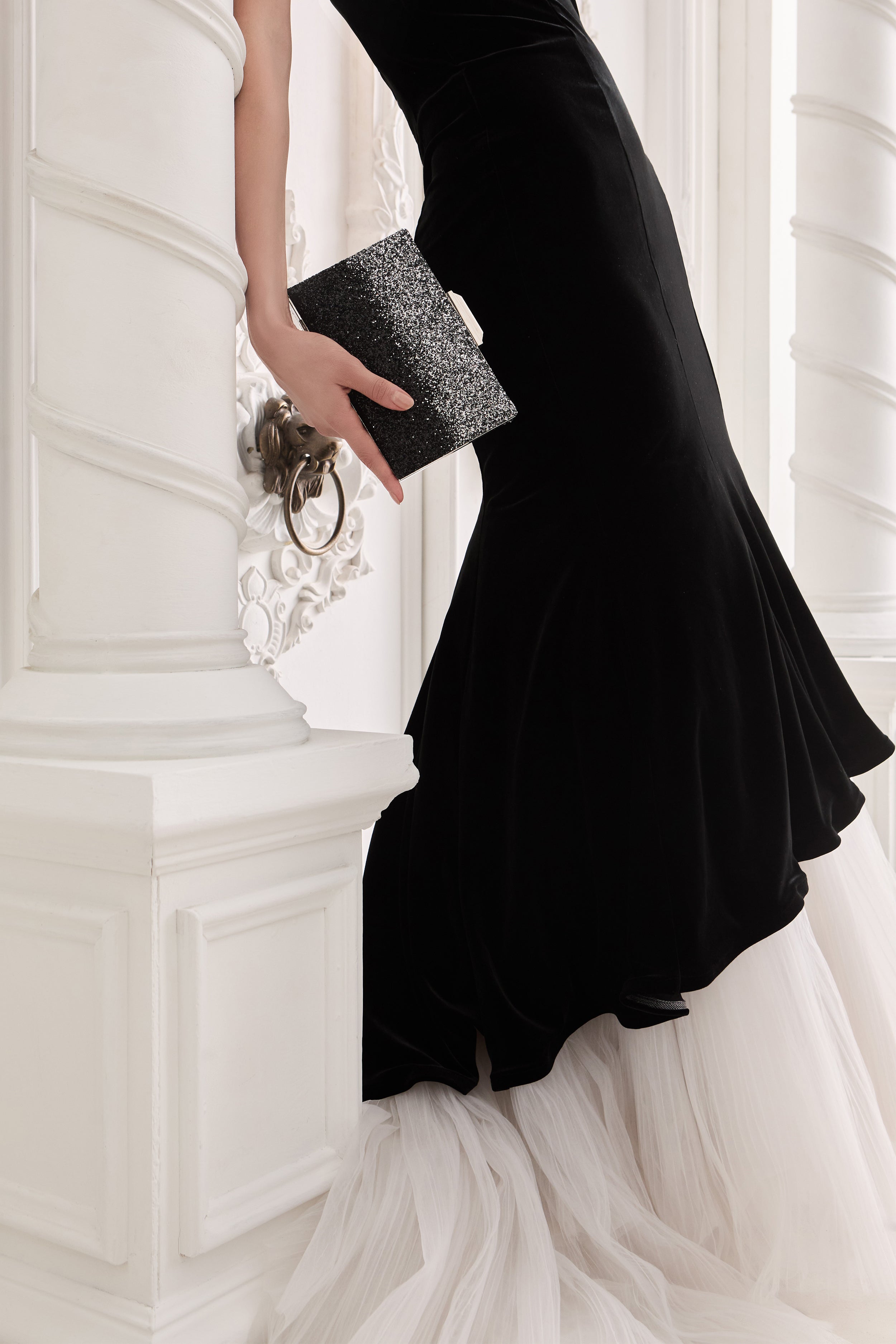 clutch for black dress Sondra Roberts Pleated Box Crossbody
