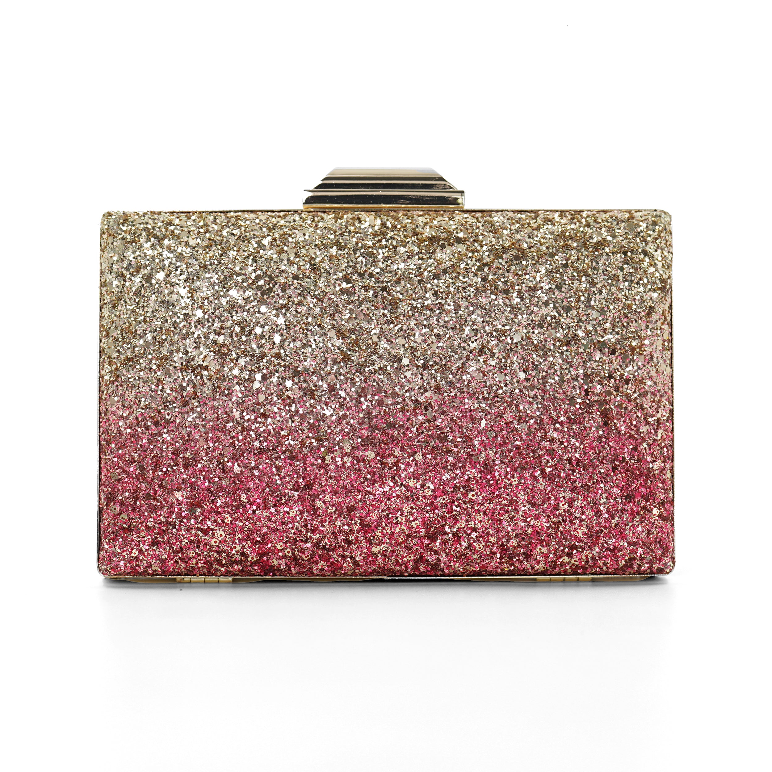 Shop Stella Glitter Clutch in Rose Gold The Chic Initiative