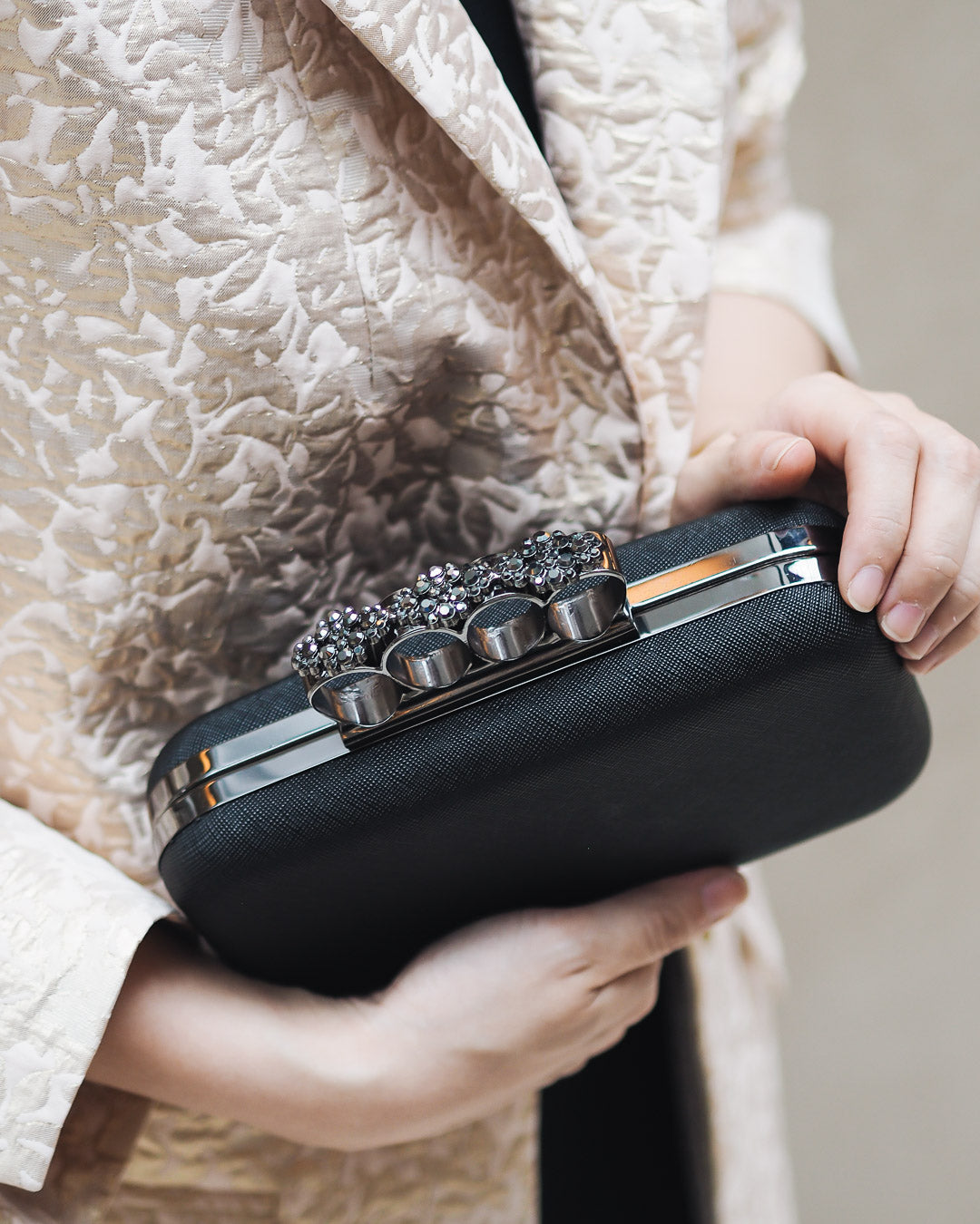 Buy Florence Leather Clutch in Black The Chic Initiative